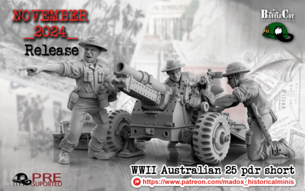 WWII Australian 25 pdr short cannon